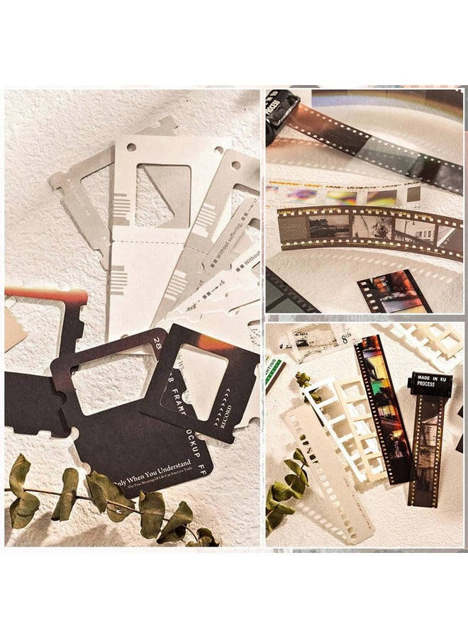 HASTHIP® 94Pcs Vintage Bollywood Film Scrapbooking Stickers, Film Strip Photo Frame for Scrapbooking Supplies, Quote Stickers for Journaling Decorative Bullet Journal Planner DIY Craft, Beige - Image 5