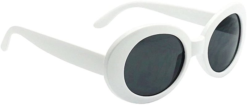 ZaneGear My Shades - White Oval Round Sunglasses Thick Bold Retro Clout Goggles (White, Smoke), Large - Image 3