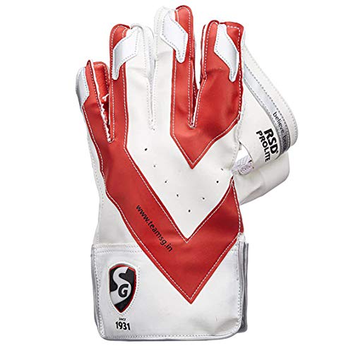 SG RSD Prolite Wicket Keeping Gloves | Leather | Men’s Size | Leather | Adult | Soft & Flexible Upper | PP Sheet for Extra Grip | Intermediate Level | Ideal for Ages 15+ | Comfortable Fit - Image 3