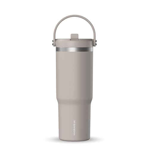 Hydrapeak Nomad 32 oz Tumbler with Handle and Straw Lid, Leakproof, Double Insulated, 32oz Cup Stainless Steel (Mocha) - Image 1