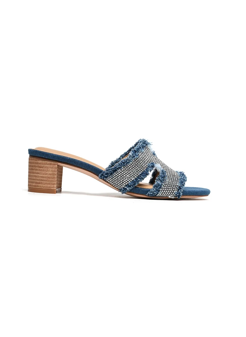 Cuple Sling back Embellished Platform Pumps