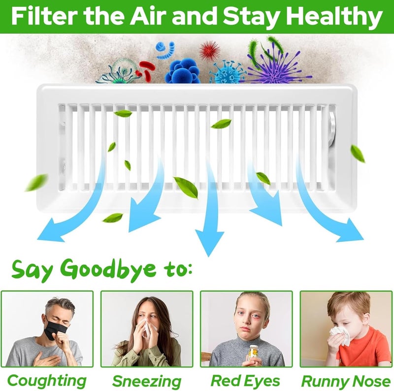Air Vent Register Filters Paper - Anti Dust Net Strainer with Hook and Loop for Air Conditioner Vent Filtration - Image 4