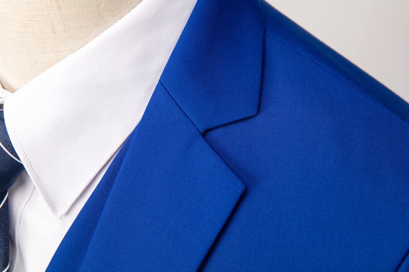 UNINUKOO Mens Suit Jacket Slim Fit Sport Coat 1 Button Notched Lapel Casual Fashion Dress Blazer for Men US Size 34 Royal Blue - Image 5