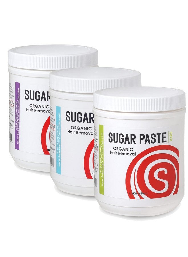 Sugaring NYC Sugaring Hair Removal Kit Soft Medium Hard Paste Trio Pack Beginer Set For Sugaring Business - Image 1