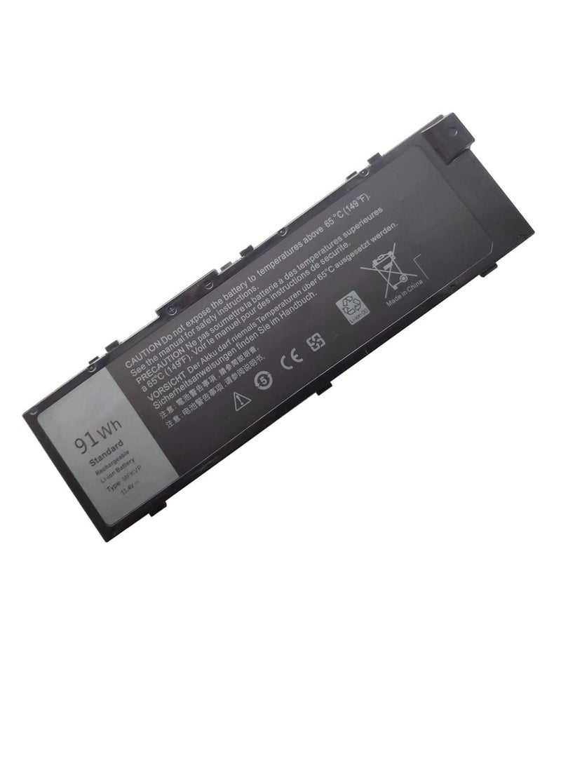 زيكسين بطارية كمبيوتر محمول MFKVP متوافقة مع سلسلة Dell Precision 15 7510 7520 M7510 17 7710 7720 M7710 T05W1 GR5D3 0FNY7 1G9VM M28DH 451-BBSF 451-BBSE 91Wh 11.4V - Image 1