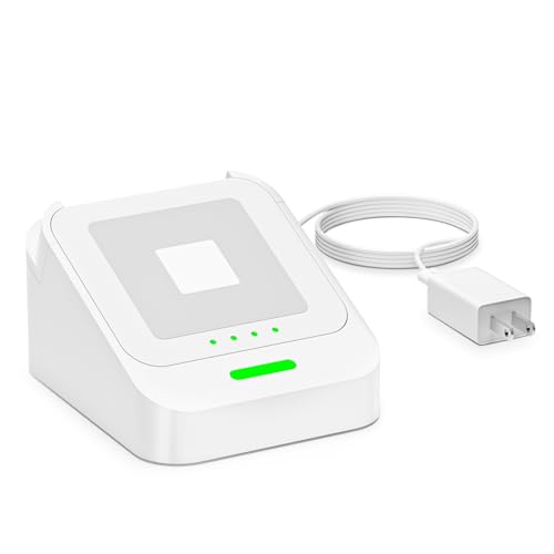 WUKUR Reader Dock for Square Card Reader 2nd Gen, Holder Stand for Square Reader 2 Gen Credit Card Reader Dock with Detachable USB-C Port and Smart Anti-Slip Button (Cable and Wall Charger Included) - Image 1