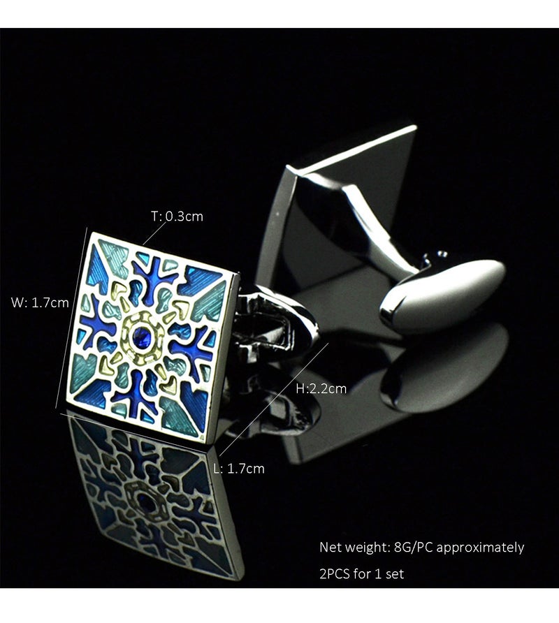 DB Innov. Cufflinks, Geometric Pattern cufflinks, 2PCS in One Set Copper Jewelry Specially Design for Men's Shirt Wedding Business Gift with Delicate Package Box. - Image 3