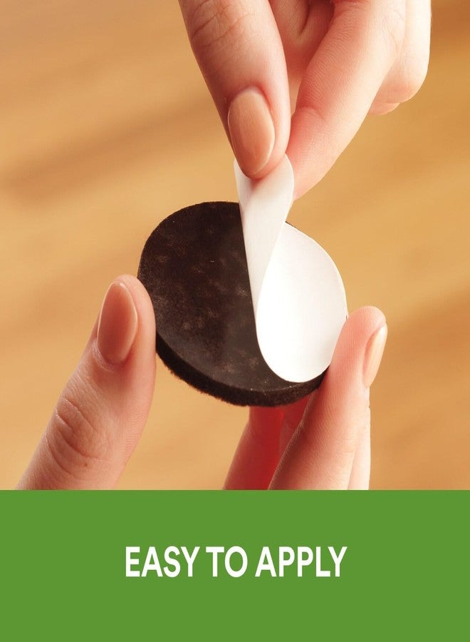 Scotch Felt Pads 32 PCS Brown, Felt Furniture Pads for Protecting Hardwood Floors, 1" Round, Easy-to-Apply, Self-Stick Design, Reliable Protection from Nicks, dents and Scratches (SP822-NA) - Image 3