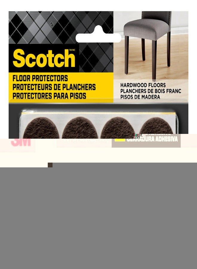 Scotch Felt Pads 32 PCS Brown, Felt Furniture Pads for Protecting Hardwood Floors, 1" Round, Easy-to-Apply, Self-Stick Design, Reliable Protection from Nicks, dents and Scratches (SP822-NA) - Image 1
