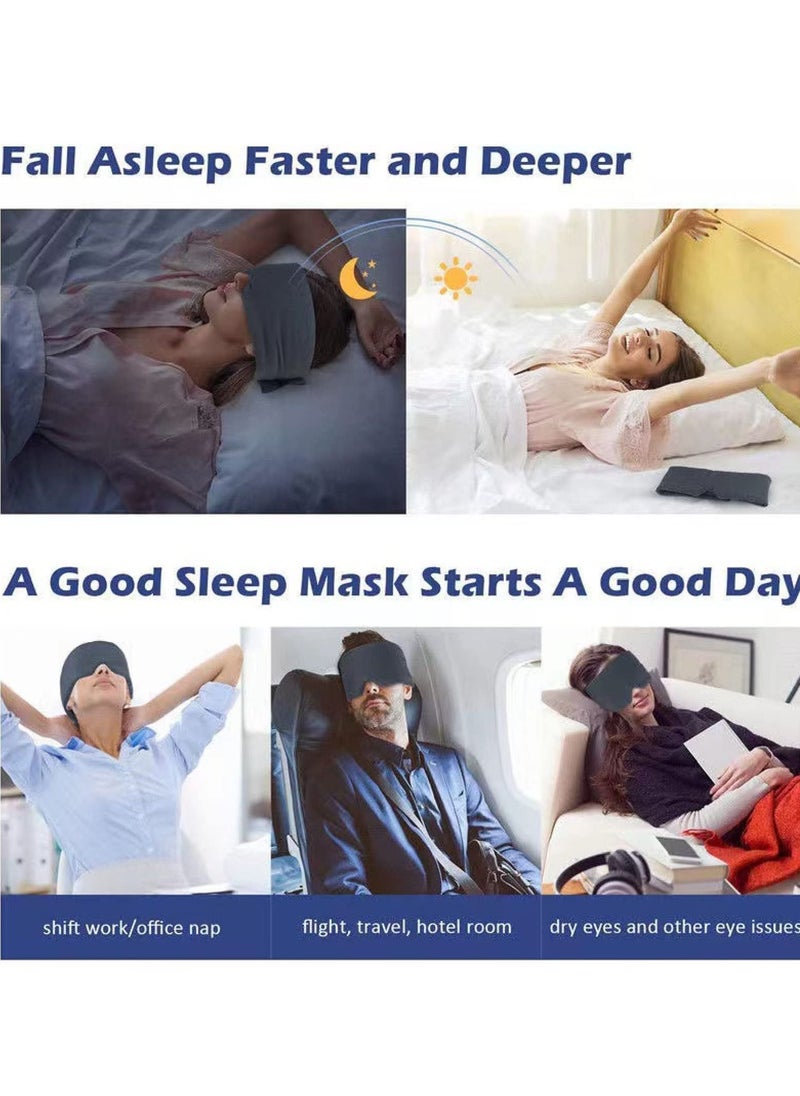 Y&D 100% Handmade Cotton Sleep Mask Blackout - Comfortable & Breathable Eye for Sleeping Adjustable Blinder Blindfold Airplane with Travel Pouch Best Night Companion Eyeshade Women Men Kid  - Image 4