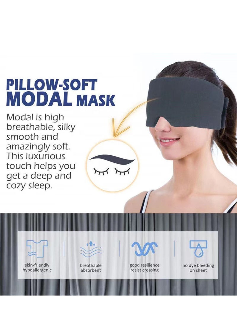 Y&D 100% Handmade Cotton Sleep Mask Blackout - Comfortable & Breathable Eye for Sleeping Adjustable Blinder Blindfold Airplane with Travel Pouch Best Night Companion Eyeshade Women Men Kid  - Image 5