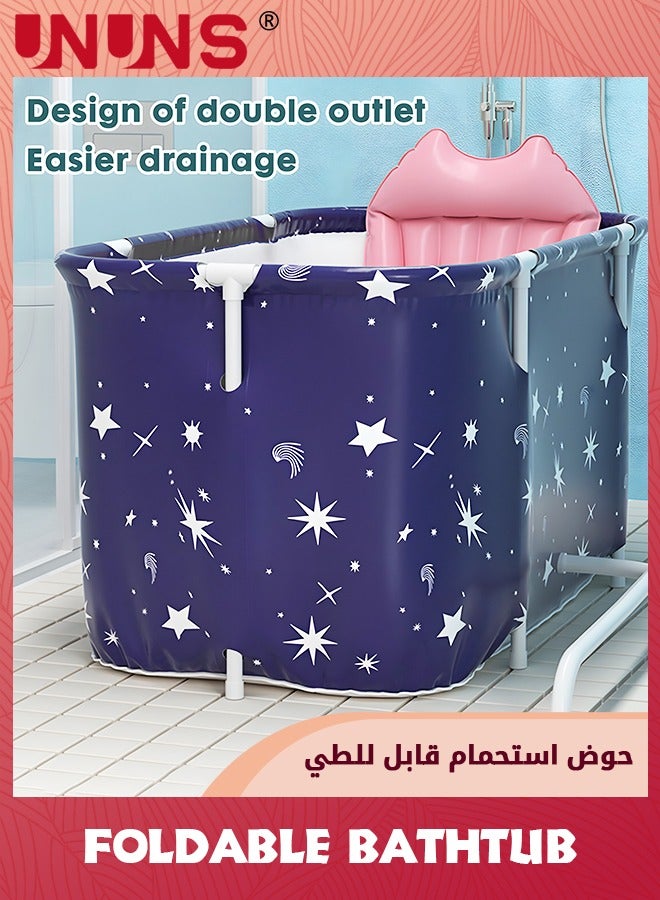 UNUNS Portable Foldable Bathtub,120CM Freestanding Soaking Bath Tub For Adults,Separate Family Bathroom SPA Tub,Folding BathTub For Adult, Efficient Maintenance Of Temperature,Ideal For Hot Bath Ice Bath - Image 4