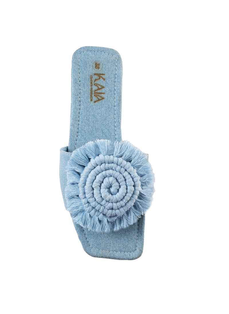 KAIA FLORAL MACRAME SLIPPER  - Image 2