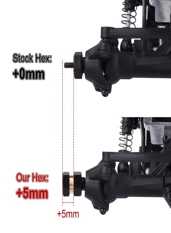 Hobbyfire 4pcs Hobbyfire 7mm Wheel Hex Hub Extended Wheel Hubs Adapter for Axial SCX24 Gladiator C10 Bronco Deadbolt JLU AXI90081 AXI00001 AXI00002 AXI00005 AXI00006 1/24 RC Crawler Car Upgrades - Image 4
