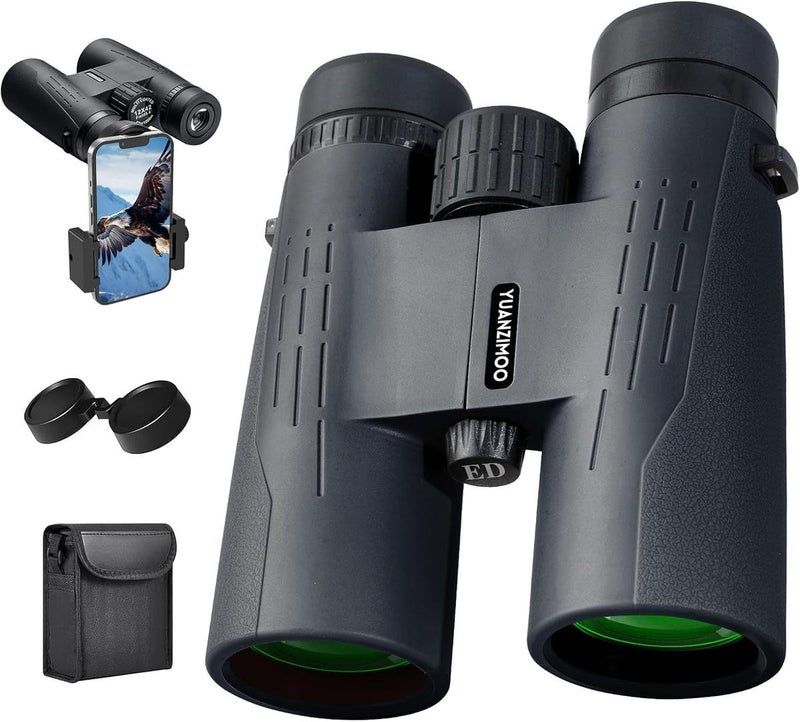 YUANZIMOO 12x42 HD Binoculars for Adults - High Powered, Waterproof, Low Light Night Vision - Image 1