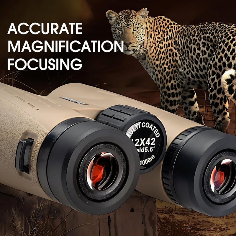 YUANZIMOO 12x42 HD Binoculars for Adults - High Powered, Waterproof, Low Light Night Vision - Image 4