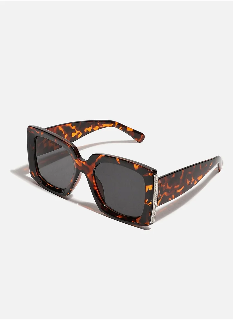 صوص هاوت Animal Print Frame Retro Sunglass