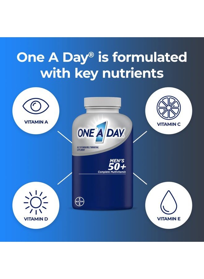 ONE A DAY One A Day Men's 50+ Multivitamins, Supplement with A, C, D, E and Zinc for Immune Health*, Calcium & More, 100 Tablets  - Image 2