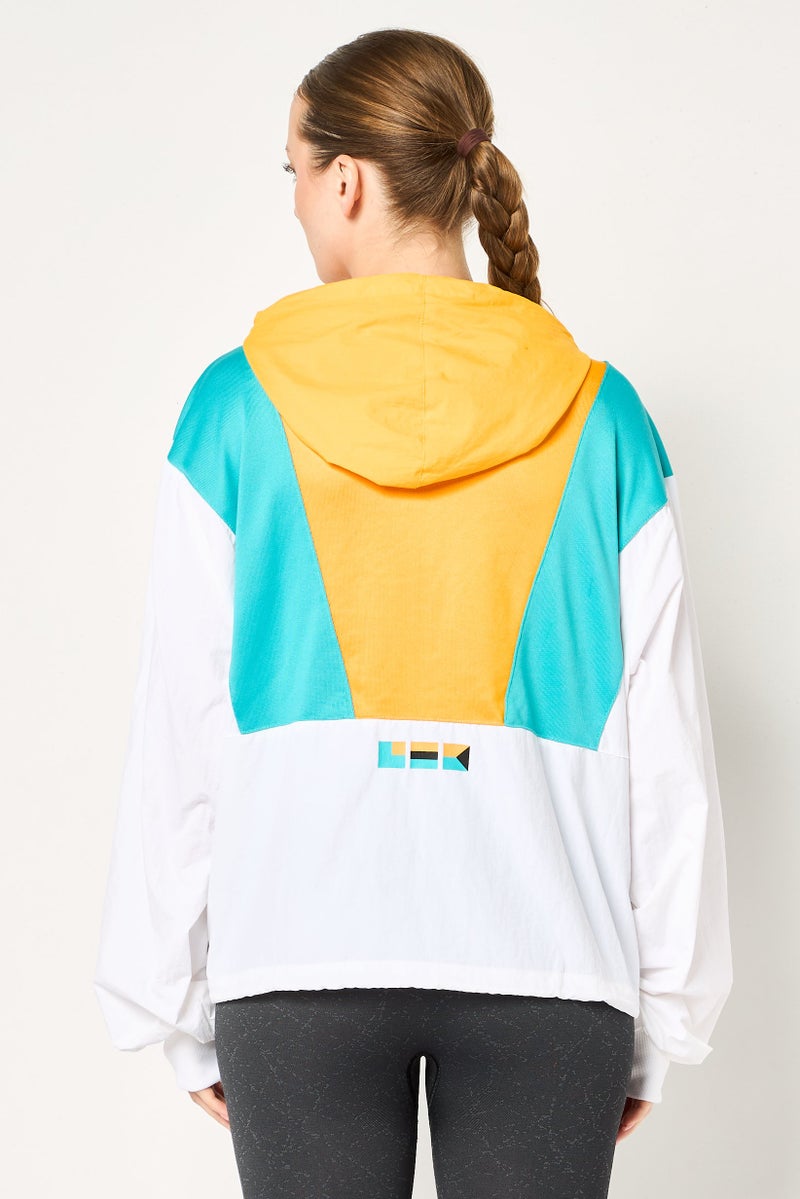 Reebok هودي تدريب طويل الأكمام ريبوك × جيجي حديد للنساء، متعدد الألوان - Image 4