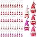 JellyArch 50pcs Valentines Day Mini Gnomes Figurines Keychain Gifts Bulk Miniature Gnome Figure Keychain - Image 2