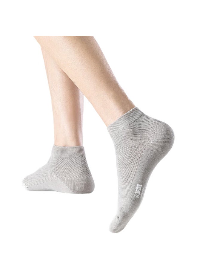 Joae [100% Pure Cotton Odor-Resistant] Men'S Socks, 7A Antibacterial Mesh, Summer Boat Socks, Breathable, Anti-Pilling, Short Socks, 6 Pairs - Image 1