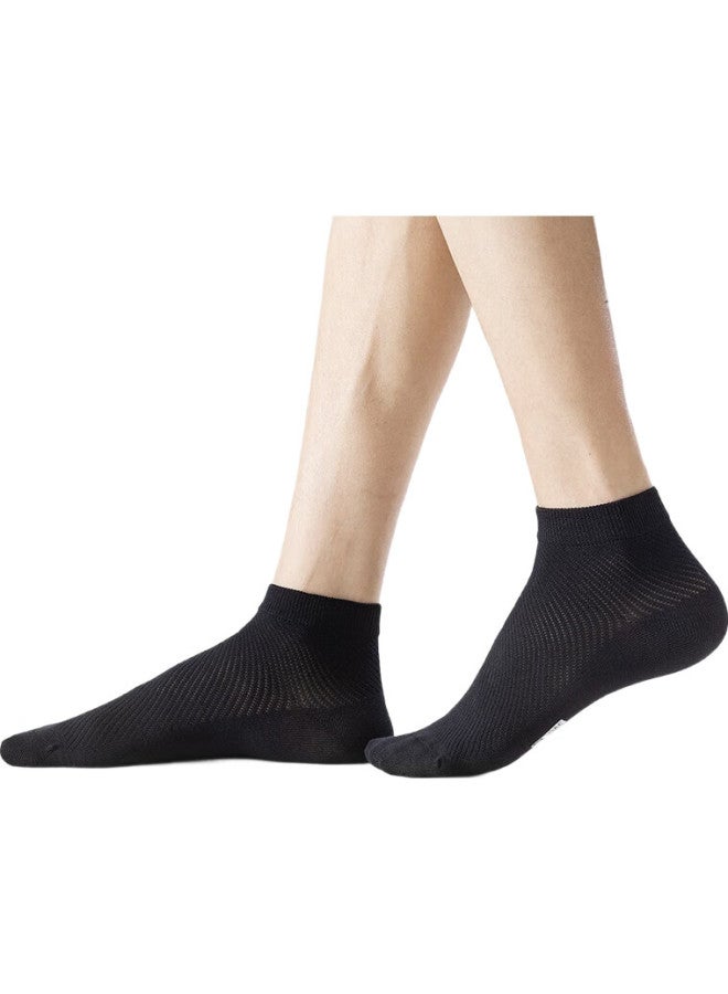 Joae [100% Pure Cotton Odor-Resistant] Men'S Socks, 7A Antibacterial Mesh, Summer Boat Socks, Breathable, Anti-Pilling, Short Socks, 6 Pairs - Image 2
