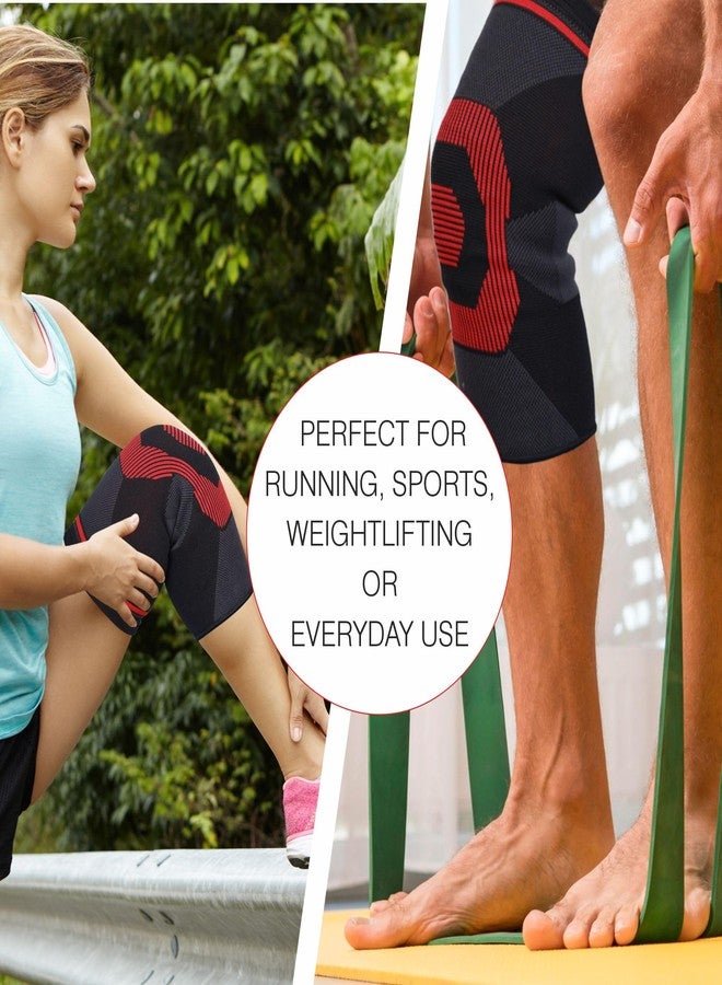 داينا واقيات الركبة داينا كومفورت - دعم مريح ومتين لتخفيف آلام الركبة وإعادة التأهيل (مقاس كبير، أحمر) زوج - Image 3