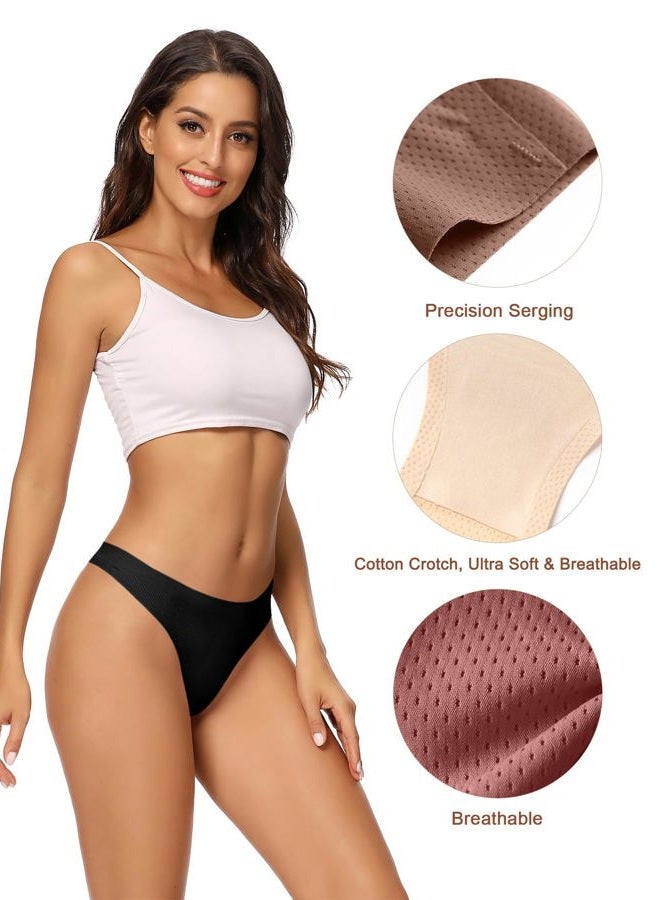 voenxe 5 Pack Women's Seamless Bikini Underwear, Invisible Underwear, Multipanties Microfibre, Underwear Panties, Stretch Invisible Seamless Panties - Image 3