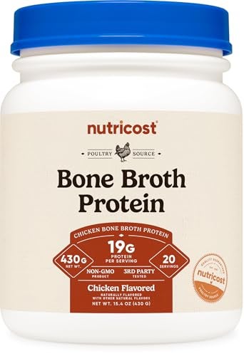 Nutricost Chicken Bone Broth Protein Chicken Flavored 20 Servings - Image 2