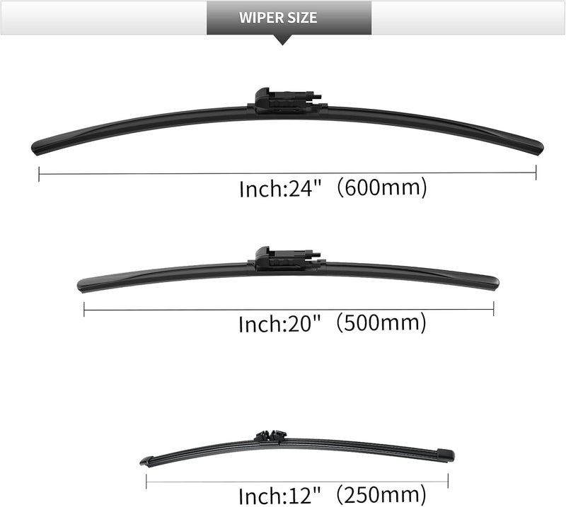 GARDIMU Replacement Windshield Wiper Blades for 2020-2023 Ford Explorer - 3 Pieces - Image 3