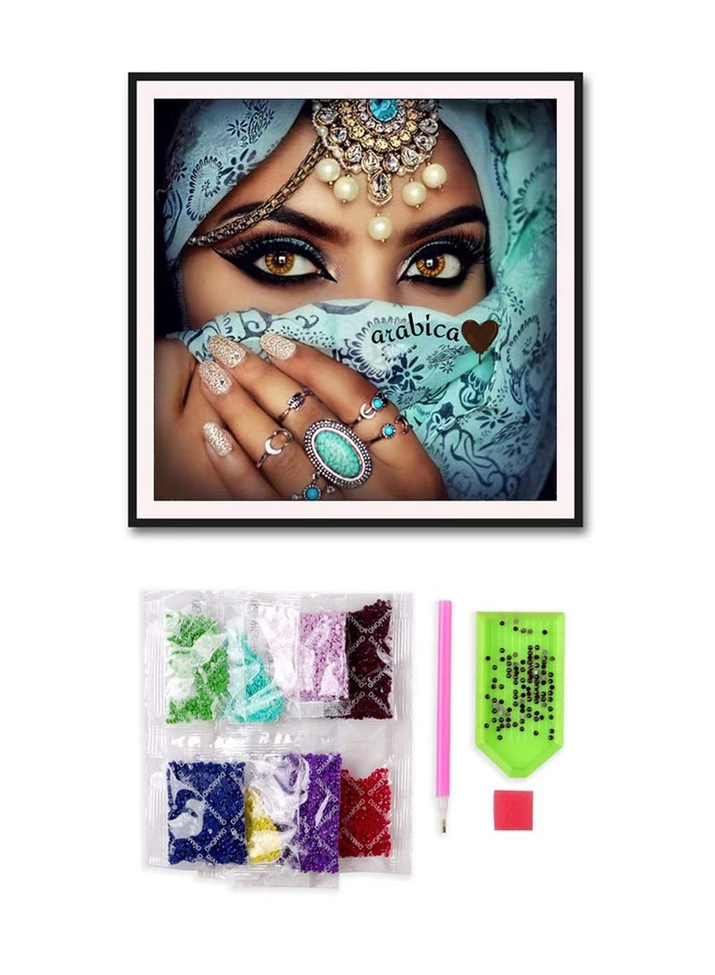 مجموعة ديكور الماسية DIY 5D عبارة عن مجموعة كاملة من الماس، تمثل الناس والنساء، وهي عبارة عن مجموعة لصق جدارية للديكور المنزلي رائعة للمنزل وغرفة المعيشة والمكتب والمطبخ والمتجر بحجم 30x30 سم. - Image 1