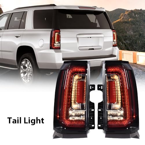 GPLUS G-PLUS LED BAR Tail Lights Compatible with GMC Yukon/Yukon XL 2019-2020,Fit GMC Yukon/Yukon XL (Denali, SLE, SLT) 2015-2018 Driver and Passenger Taillamps Brakelights Luces Traseras,Faros Traseros - Image 5