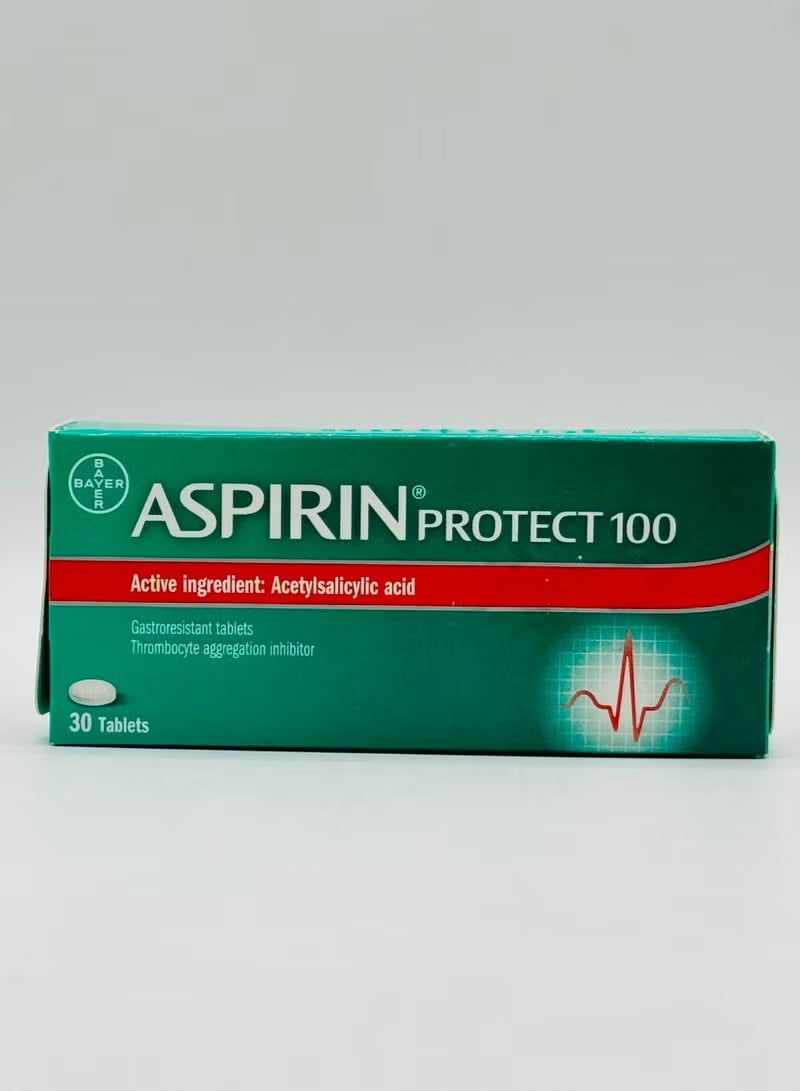 Aspirin Protect 100mg Tablets 30’s (Supports Heart Health & Blood Circulation)