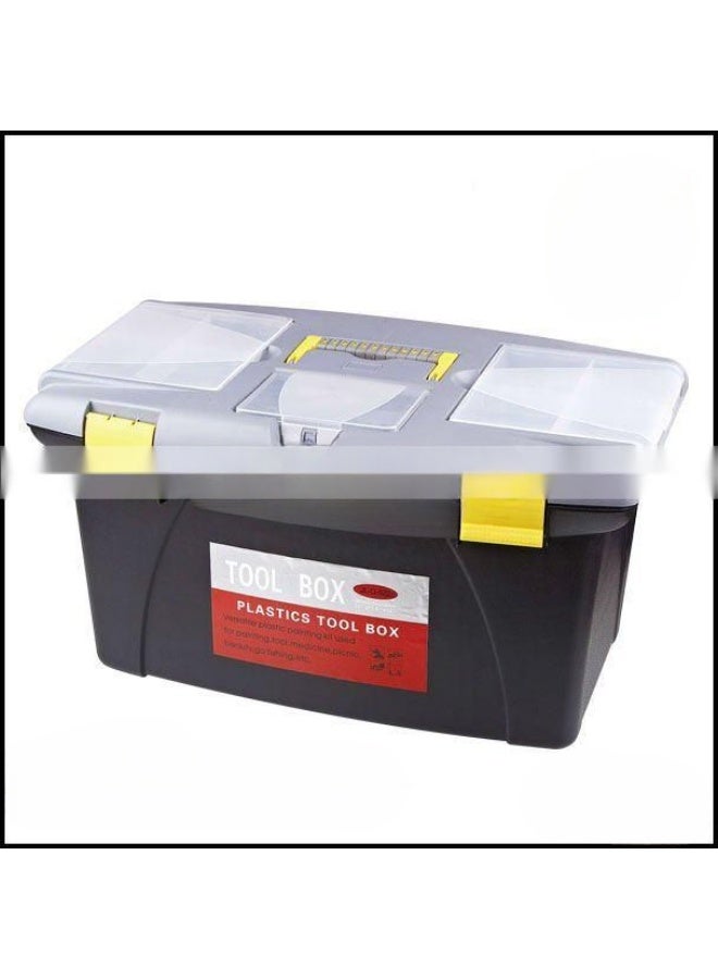 19" Tool Organizer Case - Portable Double Layer Tool Box with Handle | Large Capacity Multi-Purpose Household Tool Organizer - Image 5