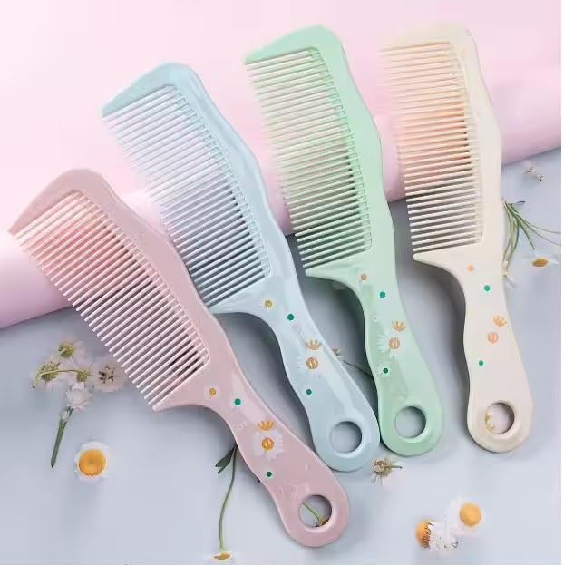 ZEELPETAL Cute Hair Comb Cartoon Handle Children Hair Comb Pack Of 1 Antistatic Head Massage Hair Comb Girls Cute Hairdressing Comb Smooth Hair Care Styling Comb Multicolor - Image 1