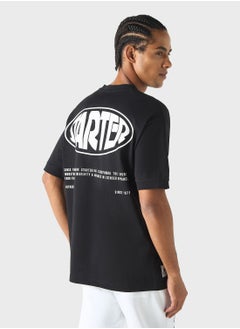 STARTER Starter Logo Print Crew Neck T-shirt with Short Sl  - Image 2