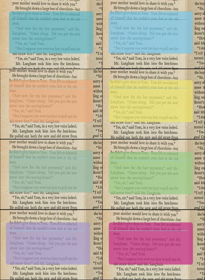 Eldraqth 16 Pcs Guided Reading Strips Highlight Strips Highlight Bookmark Colored Overlay Reading Trackers Reading Ruler Colored Overlays Line Reader for Students Teachers Help with Dyslexia (2 Sizes) - Image 5
