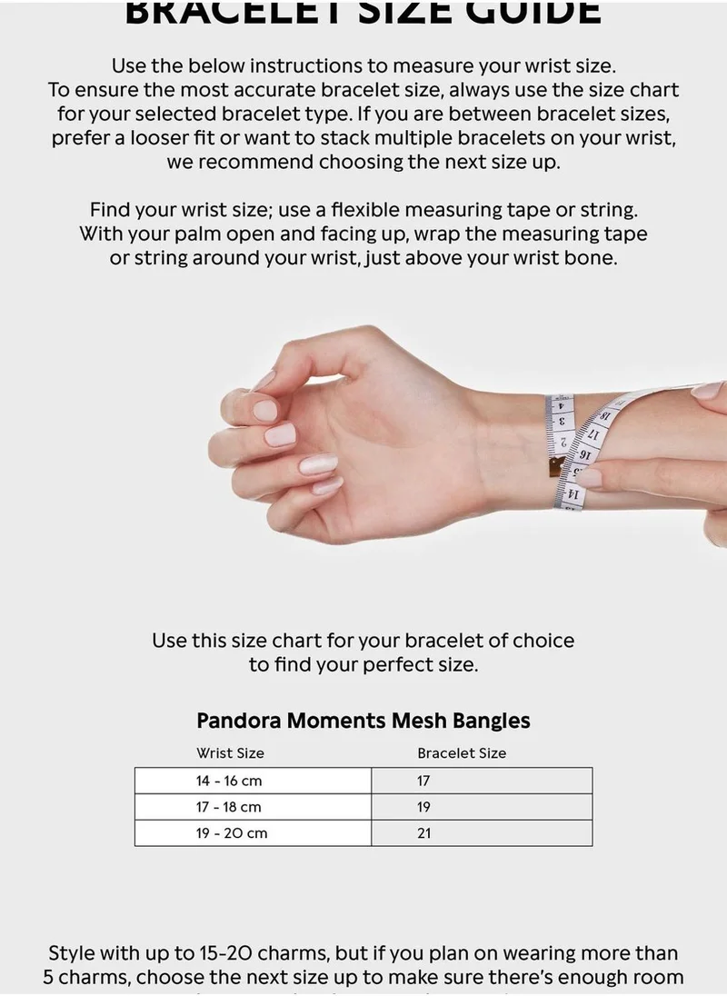PANDORA  Pandora Reflexions Mesh Bracelet for Women | Best Price UAE