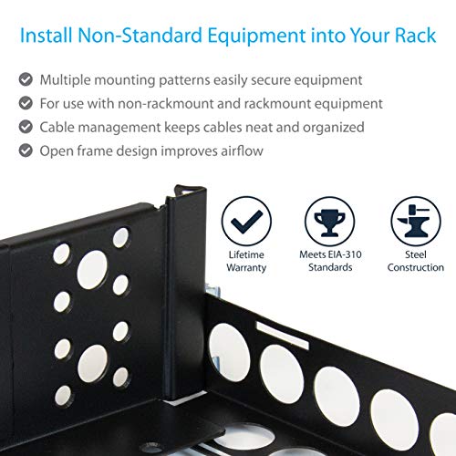 StarTech.com 2U Universal Rack Mount Rails - for 19in Server Rack Enclosure or Cabinet - Adjustable A/V Rack Rails (UNIRAILS2U) - Image 3