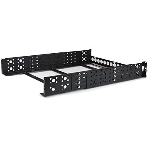 StarTech.com 2U Universal Rack Mount Rails - for 19in Server Rack Enclosure or Cabinet - Adjustable A/V Rack Rails (UNIRAILS2U) - Image 1