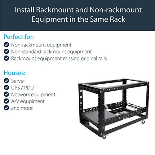 StarTech.com 2U Universal Rack Mount Rails - for 19in Server Rack Enclosure or Cabinet - Adjustable A/V Rack Rails (UNIRAILS2U) - Image 4