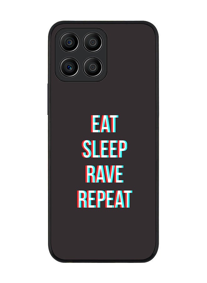 Stylizedd Rugged Black edge case for Honor X8 5G Slim fit Soft Case Flexible Rubber Edges Anti Drop TPU Gel Thin Cover - Rave Routine - Image 1