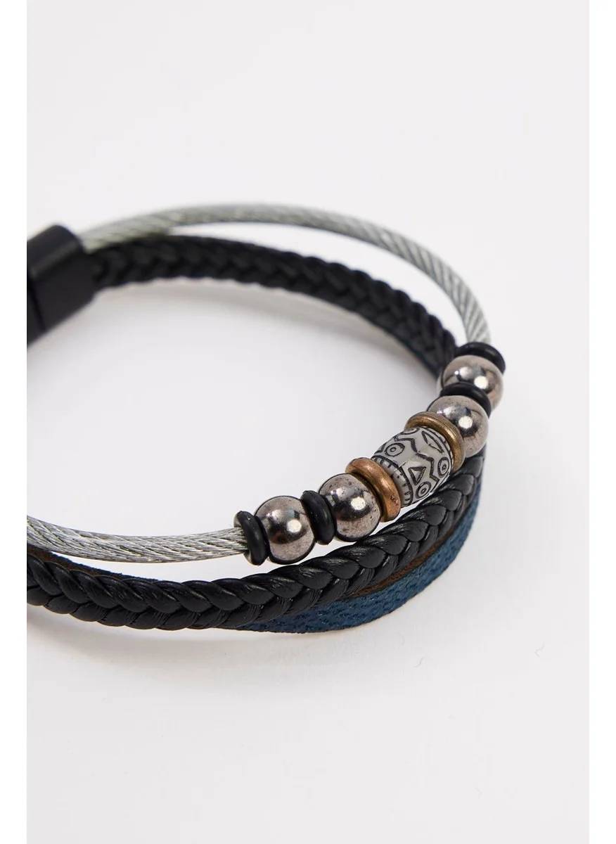 Tudors Men's Genuine Leather Bracelet