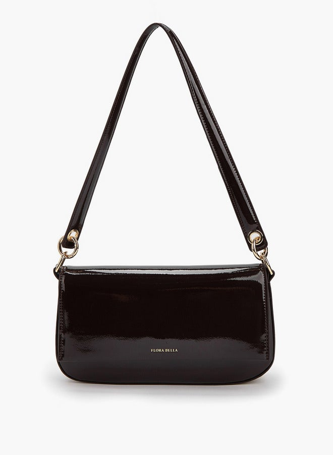 Flora Bella By Shoexpress Solid Shoulder Bag with Strap Handle and Flap Closure  - Image 1