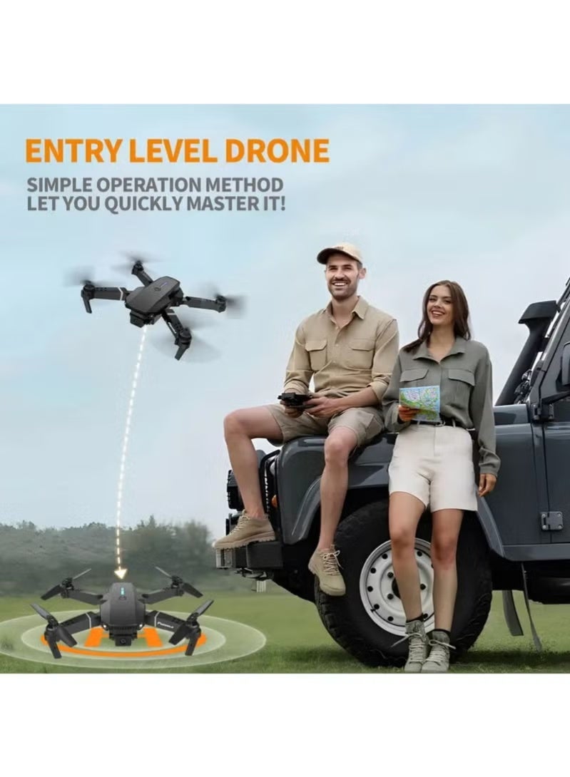 A ZONE Mini Drone with Camera 1080p HD Foldable Drone for Kids Adults with Carrying Case Battery 90° Adjustable Lens Altitude Hold One Key Takeoff 360° Flip Toy Gift - Image 3