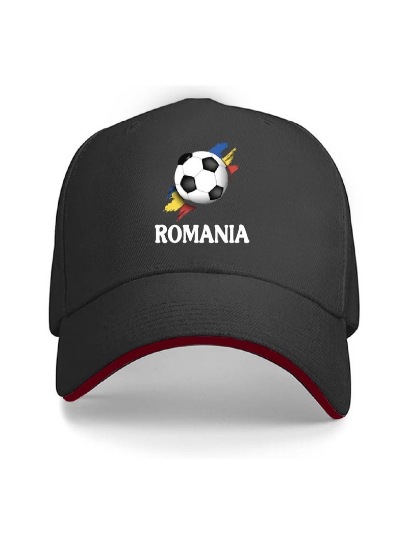 PRINTSHOP4ME Romania Unisex Adult Football Cap for Both Men and Women With Metal Adjustable Buckle Closure - Perfect for Football Fans, Match Days, Outdoor Activities, and Everyday Wear - Image 1
