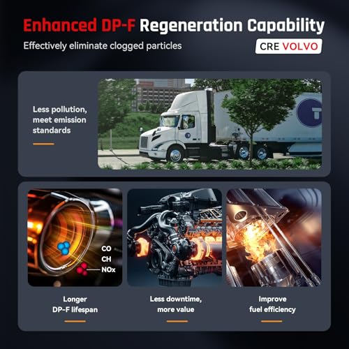 Launch LAUNCH Elite HD-V Heavy Duty Truck Scanner for Volvo, All System Active Test Diesel Diagnostic Tool, All Calibration/Reset Services Scan Tool for Diesel Vehicle of Volvo, 4-in-1 Live Graph Data - Image 2