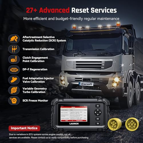 Launch LAUNCH Elite HD-V Heavy Duty Truck Scanner for Volvo, All System Active Test Diesel Diagnostic Tool, All Calibration/Reset Services Scan Tool for Diesel Vehicle of Volvo, 4-in-1 Live Graph Data - Image 4