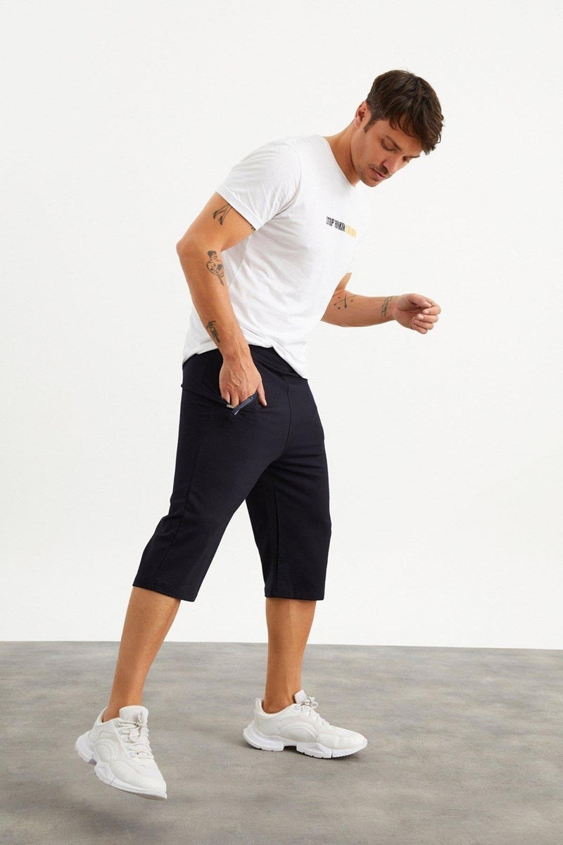 Mysport 201762 Pocket Embroidery Detailed Men's Capri  - Image 3