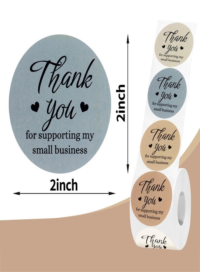 Bueake 500 Pcs Thank You Stickers, Thank You Stickers for Small Business, 2 inches Self-Adhesive Elegant Round Seal Stickers for Envelopes Sealing Party Favor (Boho) - Image 2